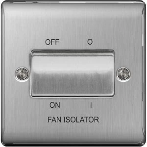 Image of BG Nexus Metal Brushed Steel 1 Gang Rocker Switch 10A - NBS15