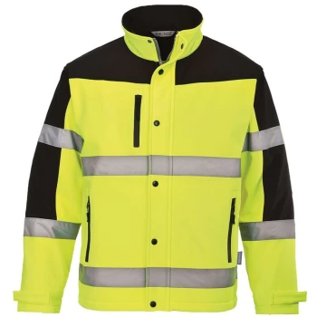 Image of Portwest - S429YERL - sz L Two Tone Softshell Jacket (3L) - Yellow
