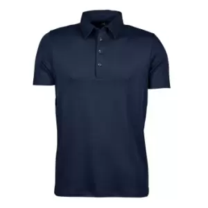 Image of Tee Jays Mens Pima Short Sleeve Cotton Polo Shirt (3XL) (Navy Blue)