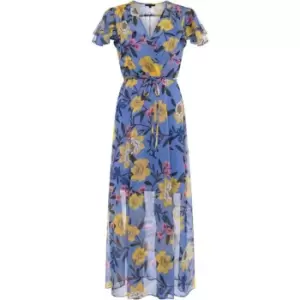 Image of French Connection Eloise Floral Midi Dress - Blue