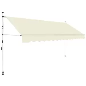 Image of Vidaxl Manual Retractable Awning 400cm Cream