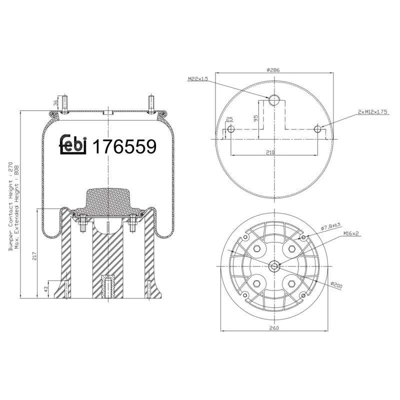 Image of FEBI BILSTEIN 176559 Boot, air suspension Boot,air suspension (324)