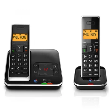 Image of BT Xenon 1500 Cordless Phone with Answering Machine Twin Handsets