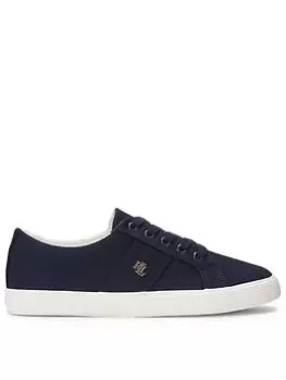 image of Lauren by Ralph Lauren Janson Ii-canvas Sneakers, Navy, Size Us 6, Women