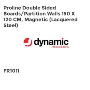 Image of Dynamic Proline Double Sided Boards/Partition Walls 150 x 120cm, Magnetic (Lacqu