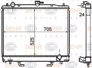 Image of x1 Behr Heat Exchanger 8MK376753-661 Genuine replacement part for Car Made in ID