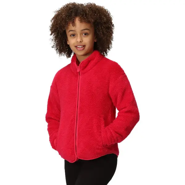 image of Regatta Girls Kallye II Full Zip Borg Jacket 9-10 Years - Chest 69-73cm (Height 135-140cm)