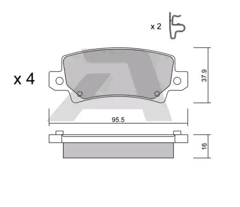 Image of AISIN Brake pad set AISIN BPTO-2001