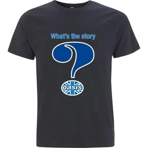 Image of Oasis - Question Mark Unisex Large T-Shirt - Blue