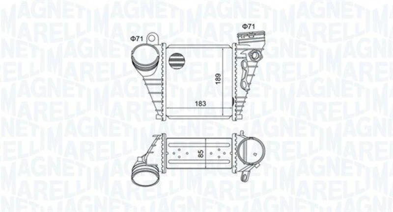 Image of MAGNETI MARELLI Intercooler MAGNETI MARELLI 351319205230