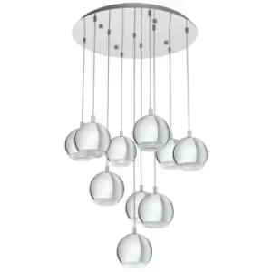 image of Conessa - 10 Light Cluster Pendant Chrome, GU10 - Eglo