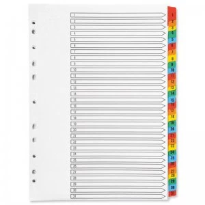Image of Q Connect Index 1-31 Brd Reinf Multicol