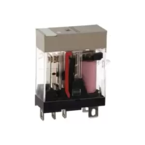 Image of Relay, Plug-in, 5-Pin, SPDT, 10 A, Mechanical & LED Indicators, Label Facility