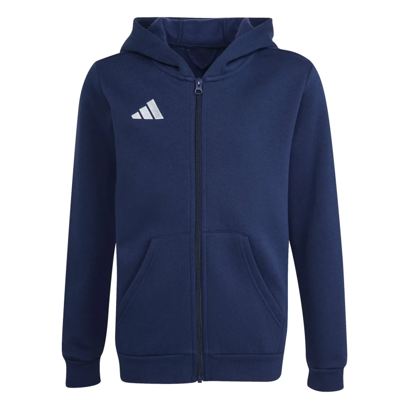 Image of Adidas Hooded sweatshirt with zipper adidas Entrada 26 Bleu Unisex 7/8 ans