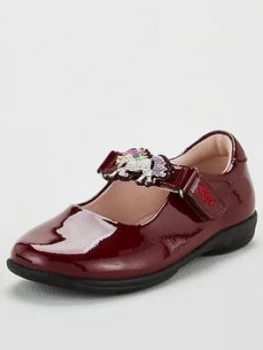 image of Lelli Kelly Blossom Unicorn Dolly Shoes - Burgundy, Size 1 Older