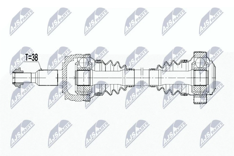 Image of NTY NPW-WW-177 Drive shaft Rear Axle Right Drive Shaft (13)