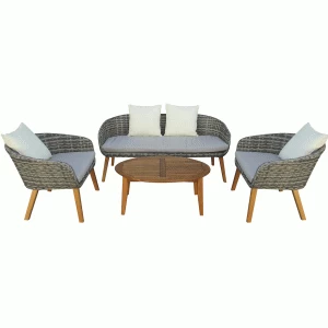 Image of Charles Bentley Mixed Material Madrid Lounge Set