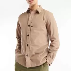 image of Barbour 55 Degrees North Mens Kettleness Overshirt - Stone - XL