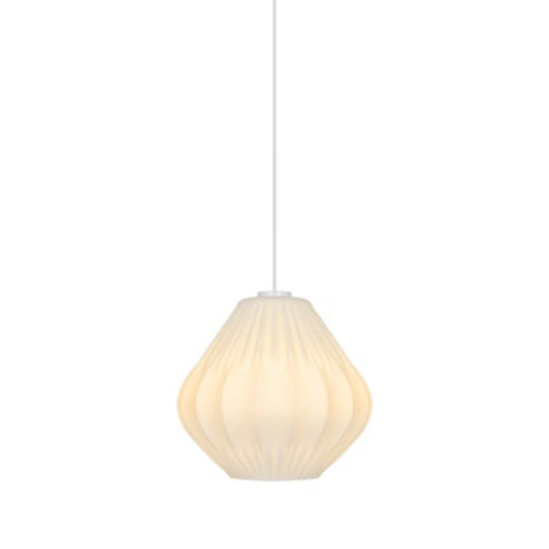 Image of Nordlux Maluca Indoor Pendant Light White Glass E27 Diffused - Mains Powered, Ip20