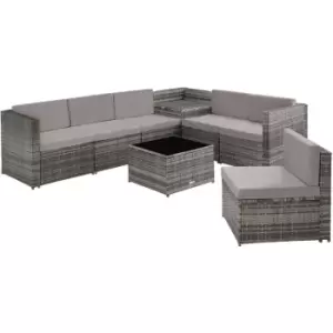 Image of Tectake - Rattan garden furniture set Verona - gardenfurniture, garden chairs, garden table and chairs