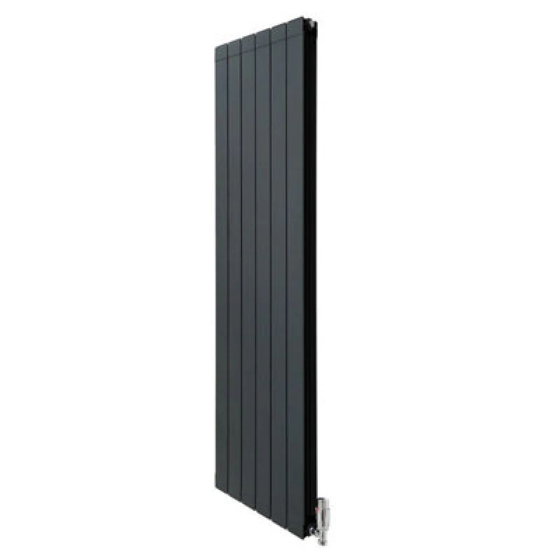 Image of MONSTER-SHOP Aluminium Radiator & Valves - 1800mm x 475mm - Anthracite Grey 5055986194569
