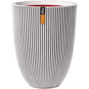 Image of Vase Elegant Groove 34x46 Ivory Capi White