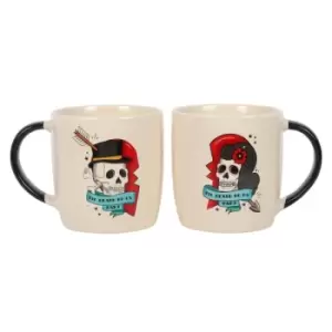 image of Tattoo Till Death Do Us Part Ceramic Couples Mug Set