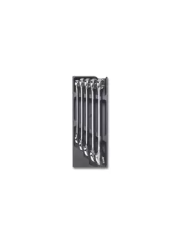 image of Beta Tools T19 5pc Chro- Combination Wrench Set Hard Tray for Roller Cab 22-32mm