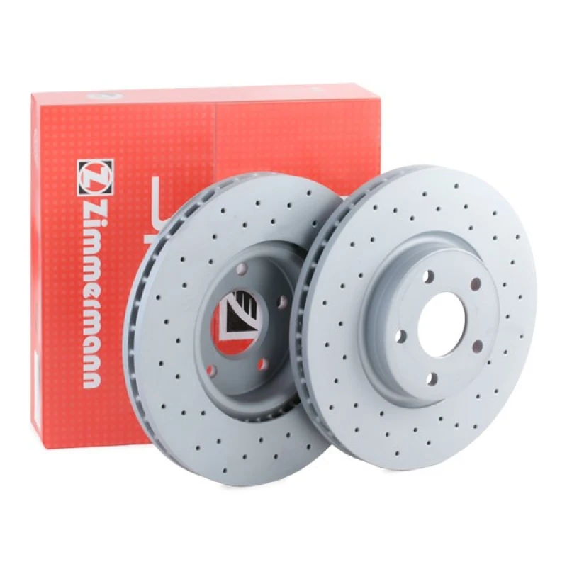 Image of ZIMMERMANN 250.1365.52 Brake disc Front Axle, Perforated, Coated, High-carbon Brake Disc (82)