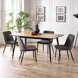 Image of Findlay Rectangular Dining Table Walnut Walnut (Brown)