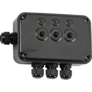 image of MLA Knightsbridge IP66 13A 3G Switch Box Black - OP3GBK