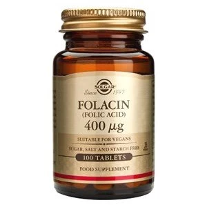 Image of Solgar Folacin Folic Acid 400 amp181g Tablets 100 tablets