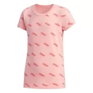 image of adidas FAVE T Shirt Junior Girls - Pink