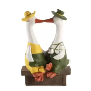 Image of Penny & Percy Duck Garden Ornaments M&W