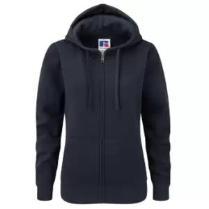 image of Russell Ladies Premium Authentic Zipped Hoodie (3-Layer Fabric) (L) (French Navy)