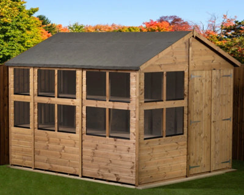 Image of Empire Sheds Empire Apex Potting Shed 8X10 Double Door