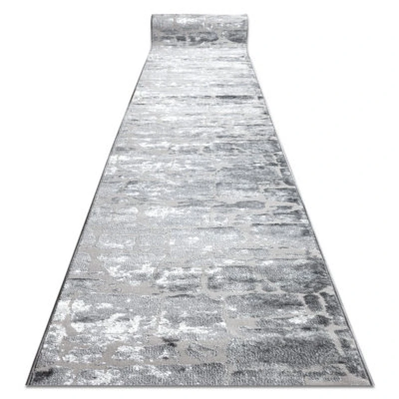 Image of RugsX Runner Structural Mefe 6184 Two Levels Of Fleece Dark Grey 80 Cm 80X100 Cm