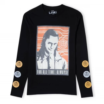 Image of Marvel Loki For All Time Unisex Long Sleeve T-Shirt - Black - L - Black