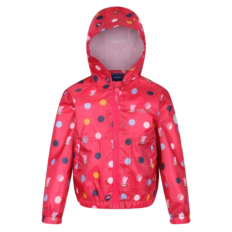 Image of Regatta Peppa Pig Muddy Puddle Waterproof Jacket - Red Red C24-C36