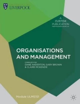 Image of Organisations and Management by Dane Anderton Paperback