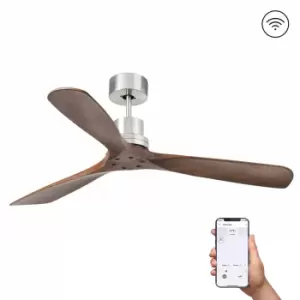 Lantau Large Matt Nickel Ceiling Fan DC Smart, 6 Speed