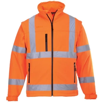 Image of Portwest - S428ORRL - sz L Hi-Vis Softshell Jacket (3L) - Orange