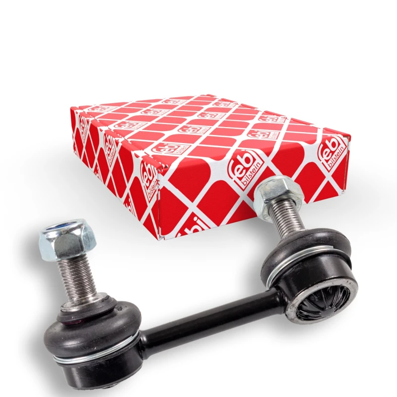 Image of FEBI BILSTEIN 41624 Anti-roll bar link Front Axle Left Steel Link Stabiliser (3229)