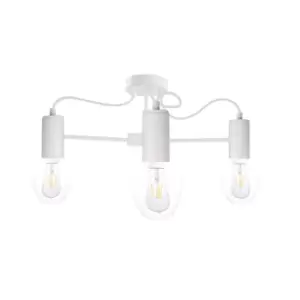 image of Maya Multi Arm Semi Flush Ceiling Light White, 60cm, 3x E27