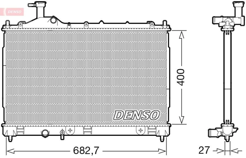 Image of DENSO Engine radiator DENSO DRM45042