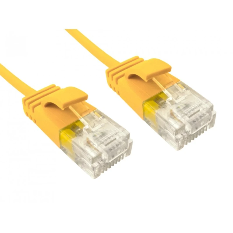 Image of Cables Direct ERSLIM-100Y networking cable Yellow 0.5 m Cat6 U/UTP (UT