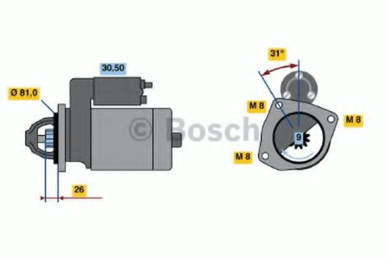 Image of Starter motor Bosch 0 986 018 960
