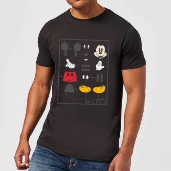 Image of Disney Mickey Mouse Construction Kit T-Shirt - Black - 3XL - Black