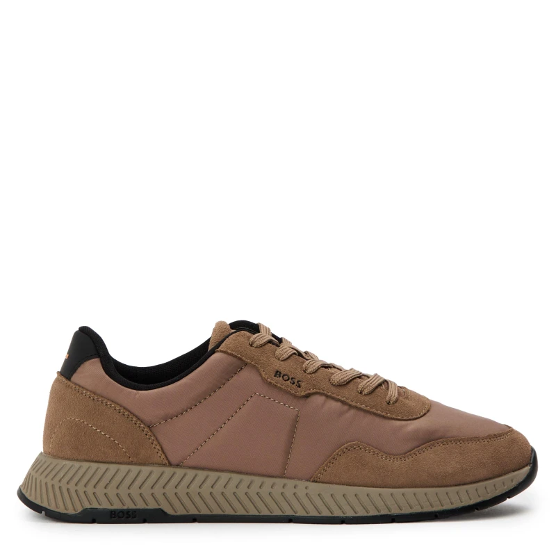 Image of Boss Mens Titanium Runners Low-Top Trainers Dark Beige male 6 (40)