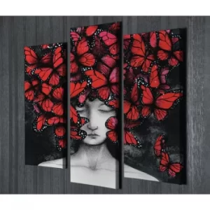 Image of UC98 Multicolor Decorative Canvas Painting (3 Pieces)